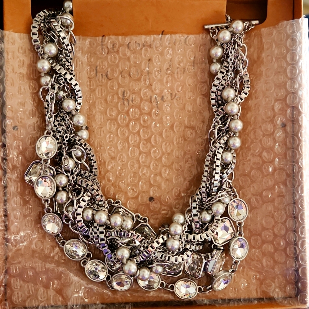 Gorgeous C+I torsade, silver and sparkle